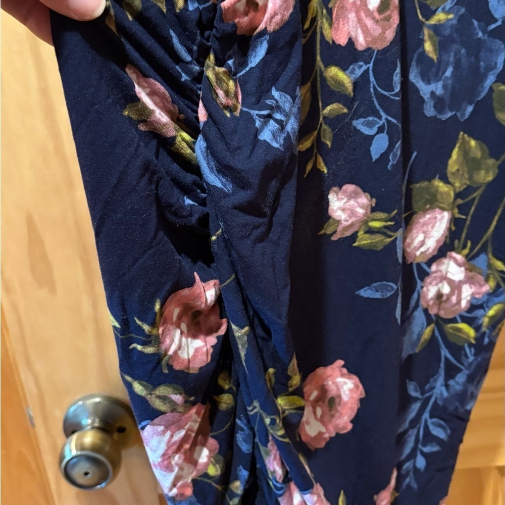 Motherhood Maternity Navy Floral Midi Dress size XS - Picture 4 of 11